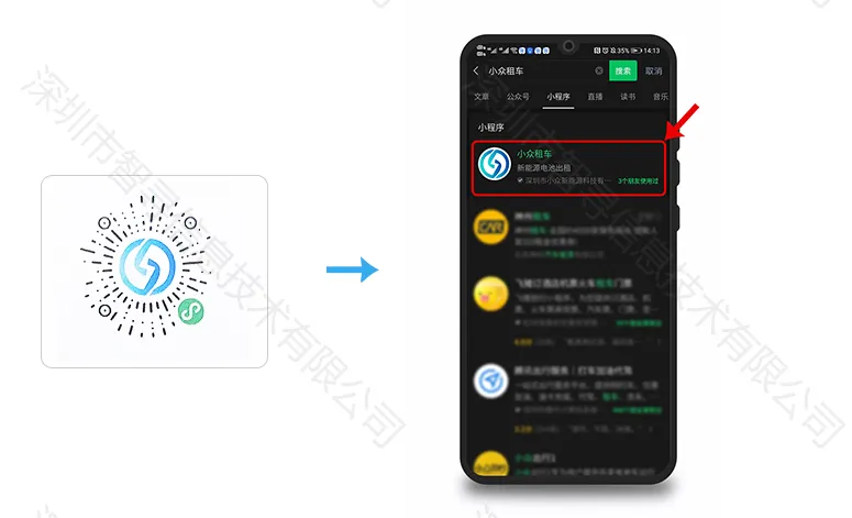 小众租车:小程序电动车租车还车详细演示